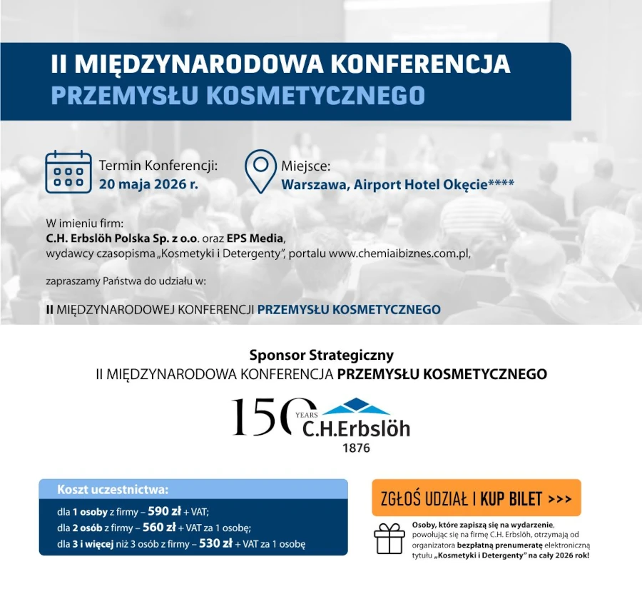 II Międzynarodowa Konferencja Przemysłu Kosmetycznego!