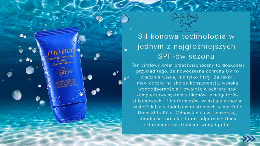 Technologia silikonowa w viralowym SPF od Shiseido