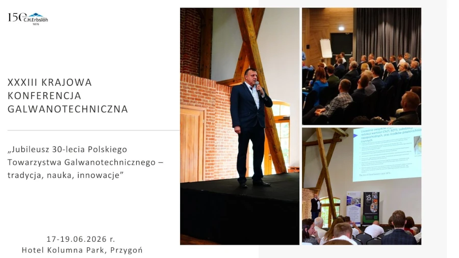 XXXIII Krajowa Konferencja Galwanotechniczna 17–19 czerwca 2026