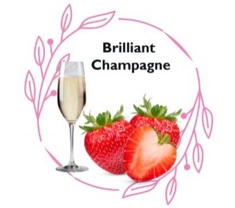 Truskawkowo szampański aromat do kosmetyków.